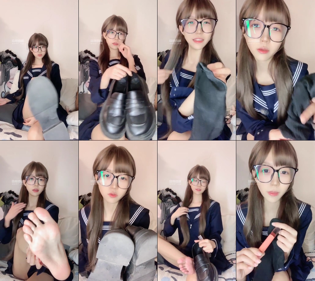 鹿可 – jk黑棉袜皮鞋粗口