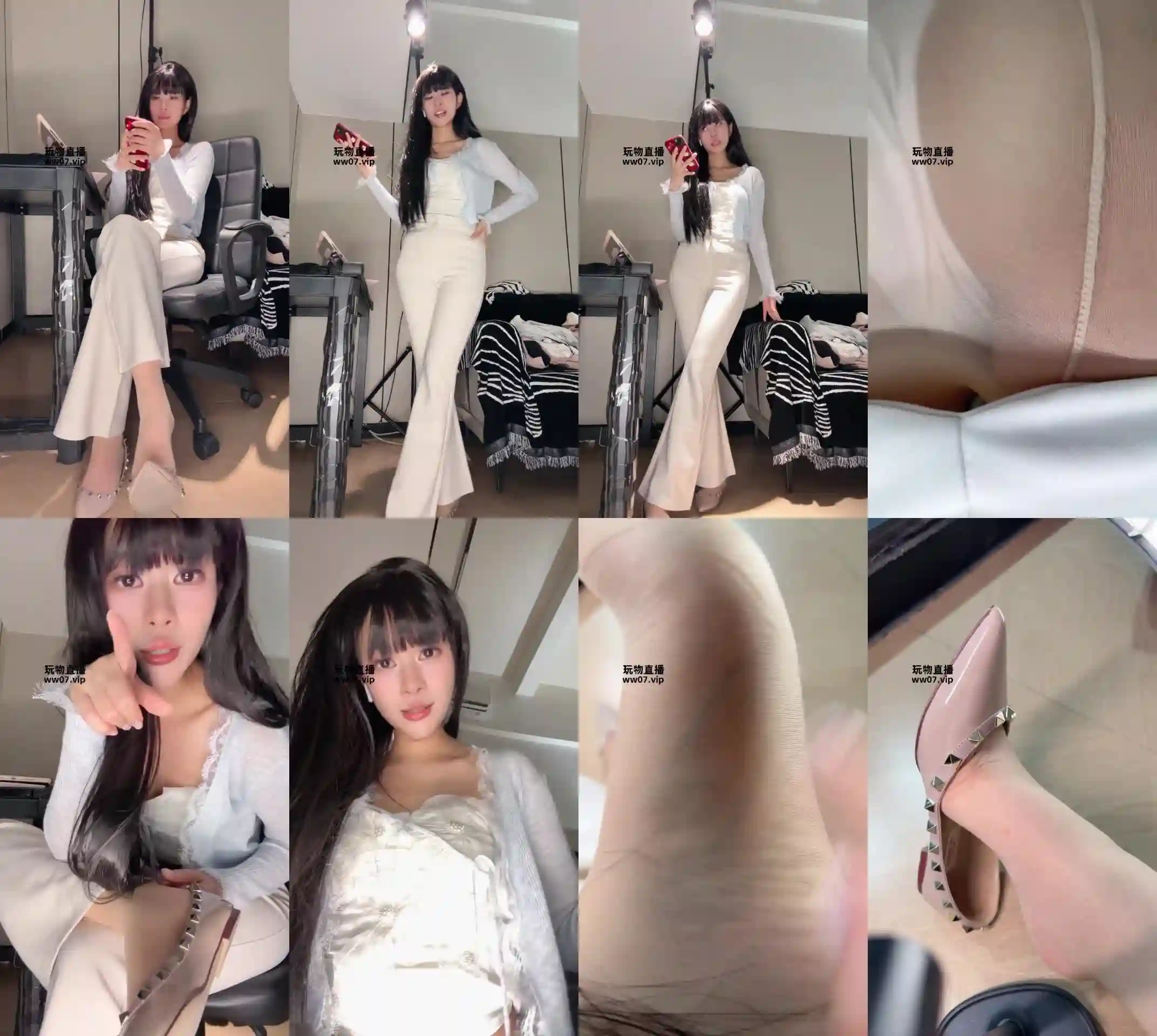 瑶瑶 – 裤里斯褶皱皮划艇臀榨