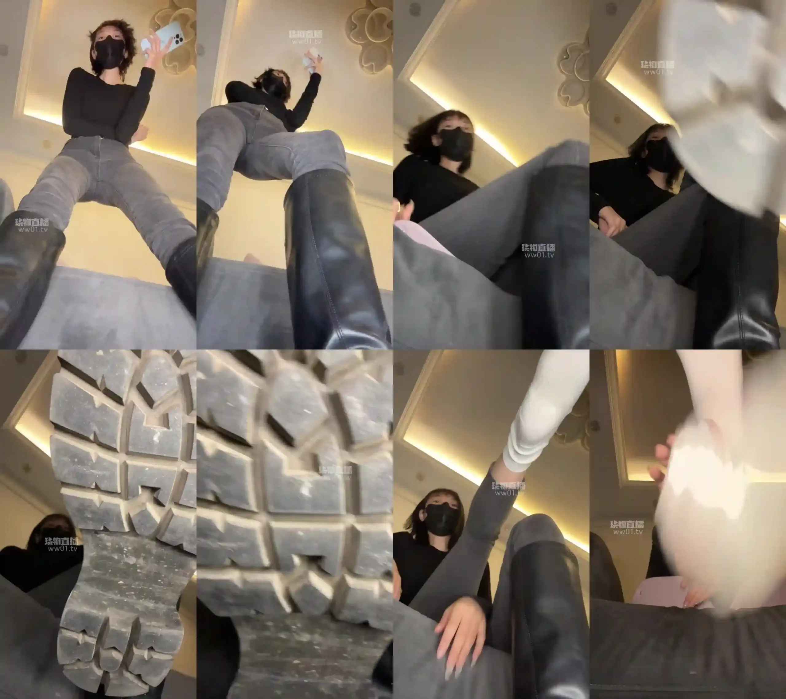 酒鸽 – 巨人视角靴子紧身裤白袜