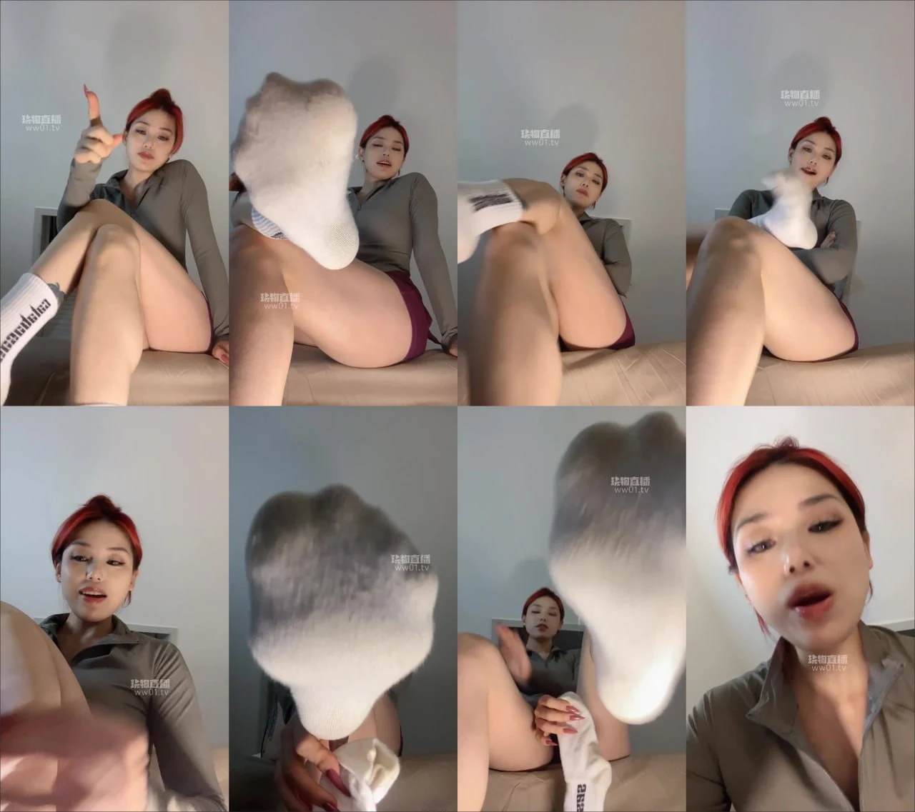 黛帝 – 健身臭袜原味踩死你红绿灯